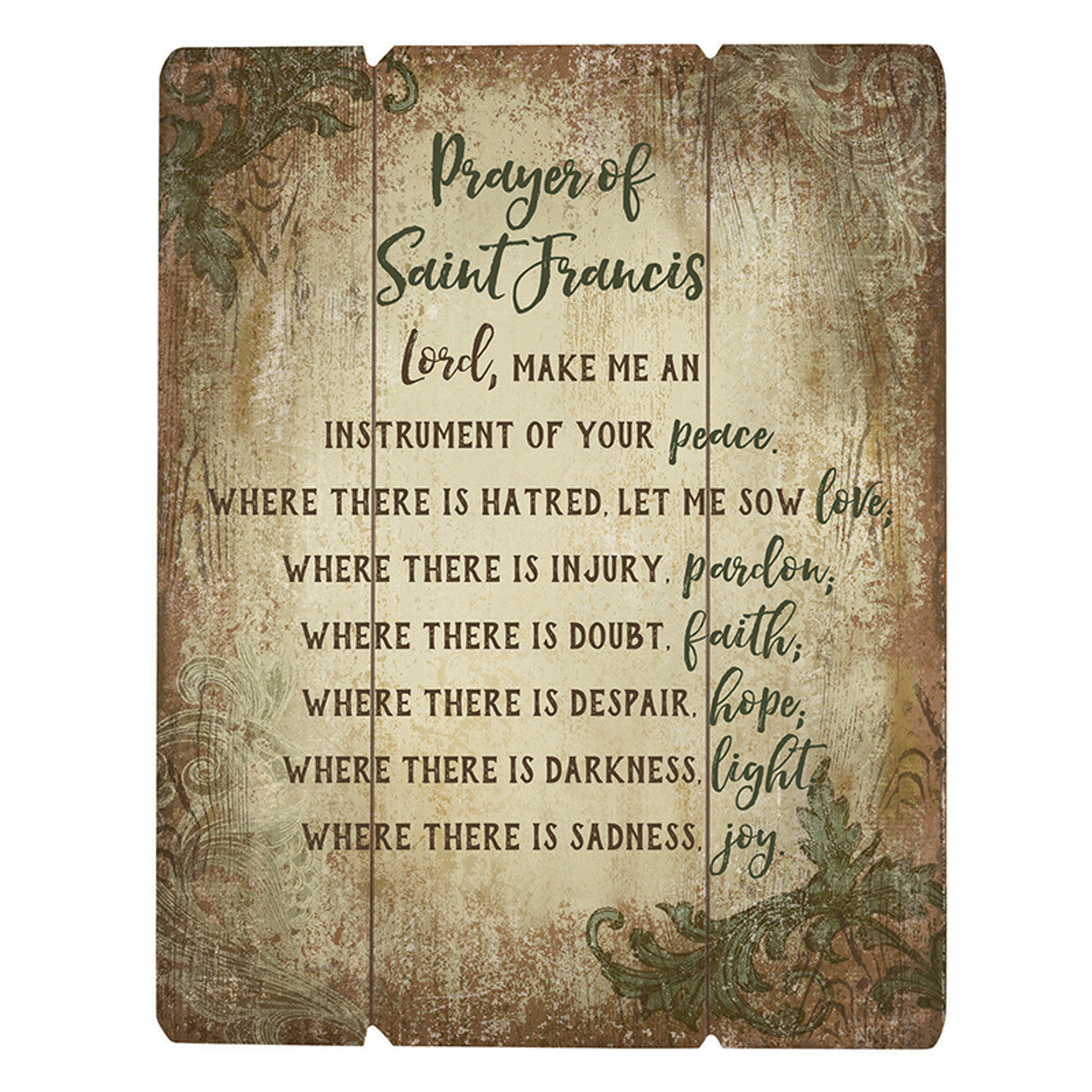 Wood Pallet Sign - Prayer of Saint Francis