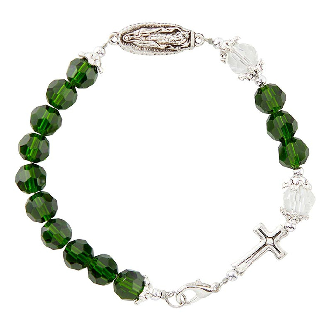 Green Our Lady of Guadalupe Bracelet