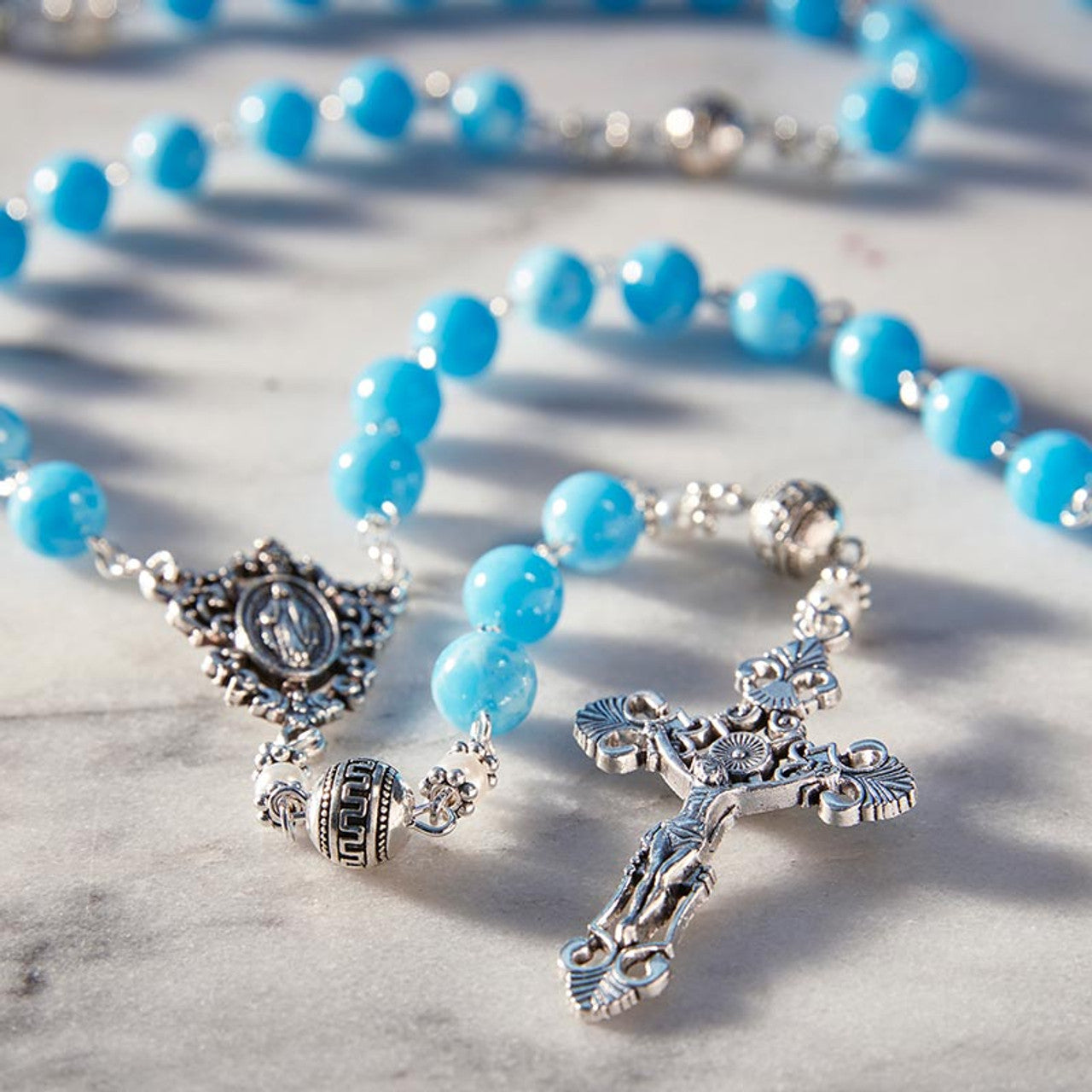 Amalfi Collection Rosary - Aqua