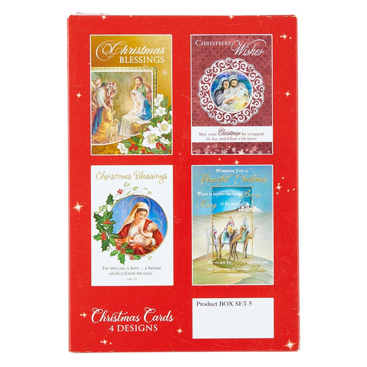 Boxed Christmas Cards - Christmas Wishes (4 Asst) - 12 cards/bx