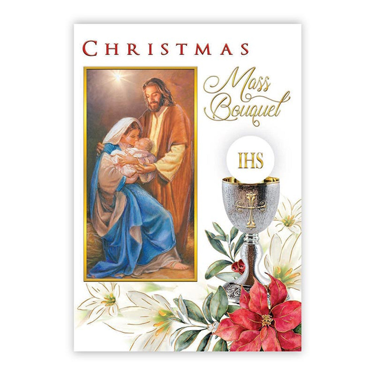 Holy Family Christmas Mass Bouquet Card