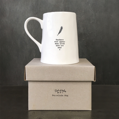 Porcelain Feather Mug