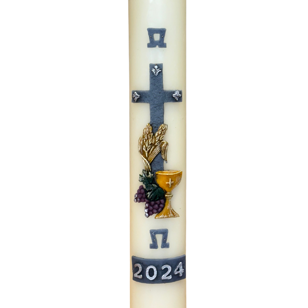 Chalice and Wheat Paschal Candle