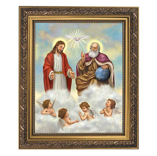 Holy Trinity Gold Tone Framed Print