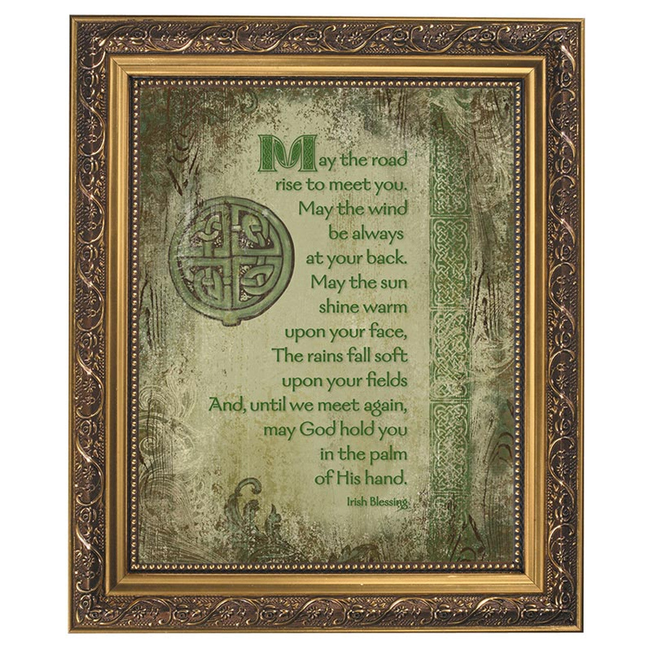 Irish Blessing Gold Tone Framed Print