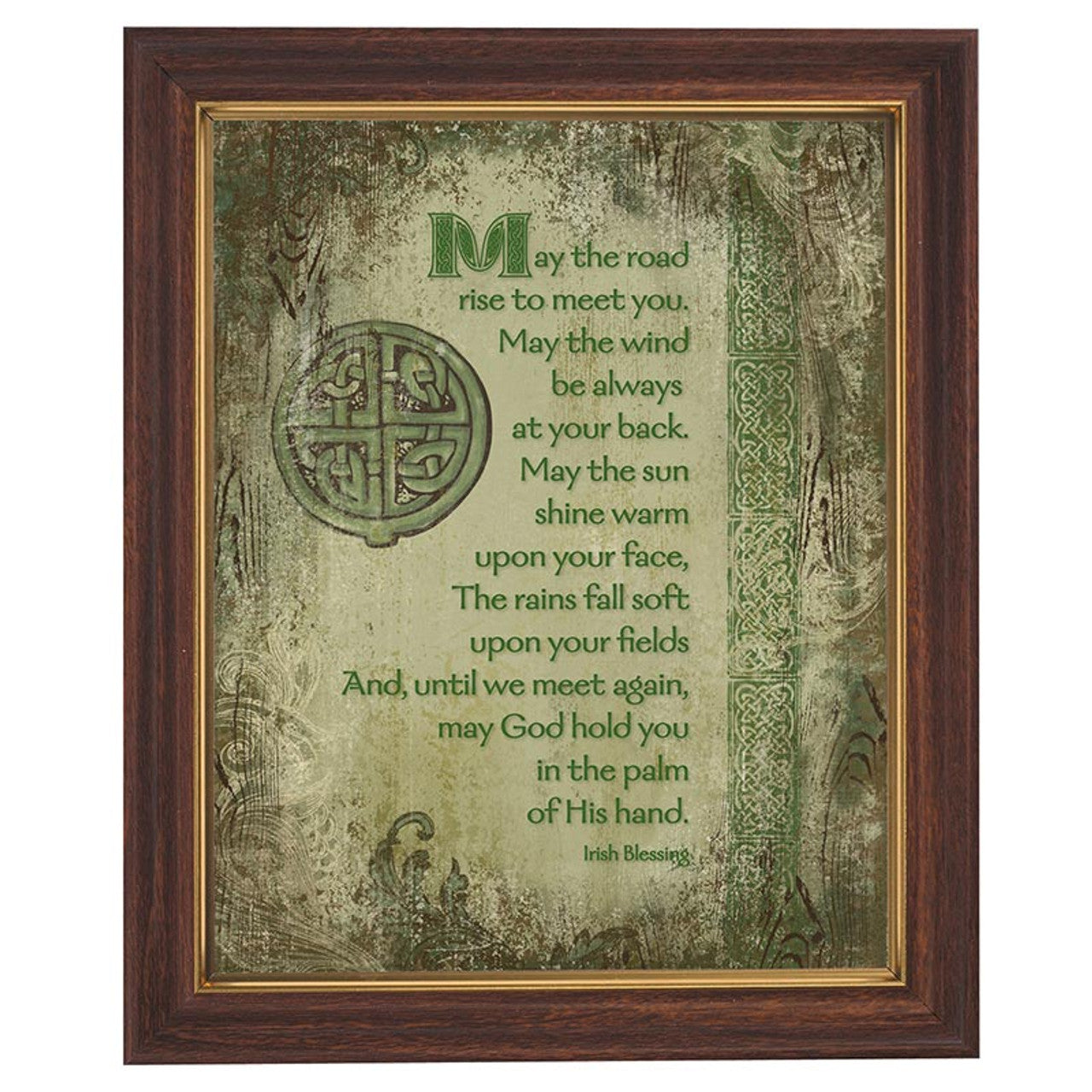 Irish Blessing Wood Tone Framed Print
