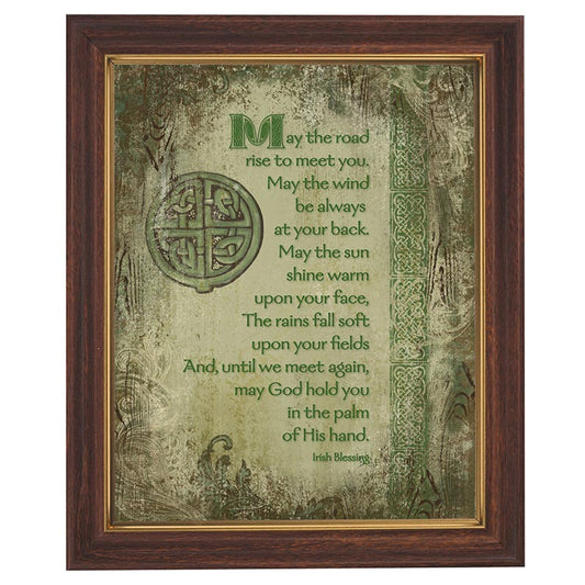 Irish Blessing Wood Tone Framed Print