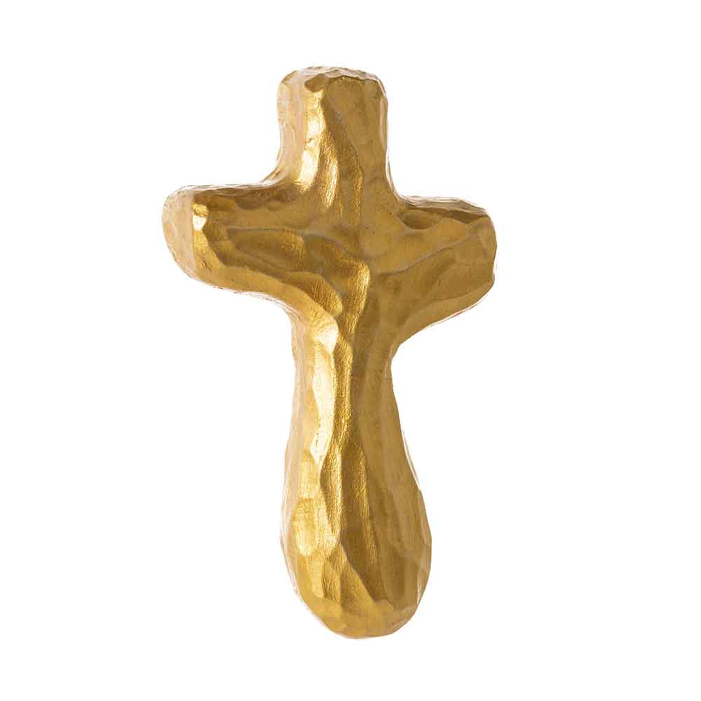 Gold Luster Journey Holding Cross
