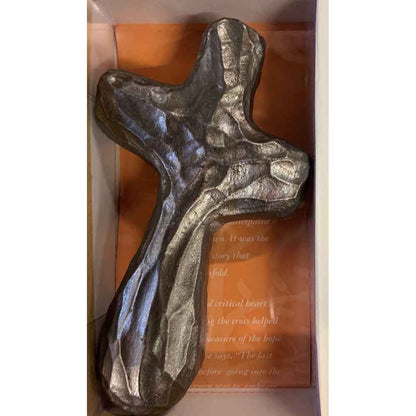 Aged Silver Journey Holding Cross
