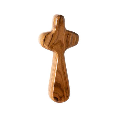 Olive Wood Pocket Holding Cross