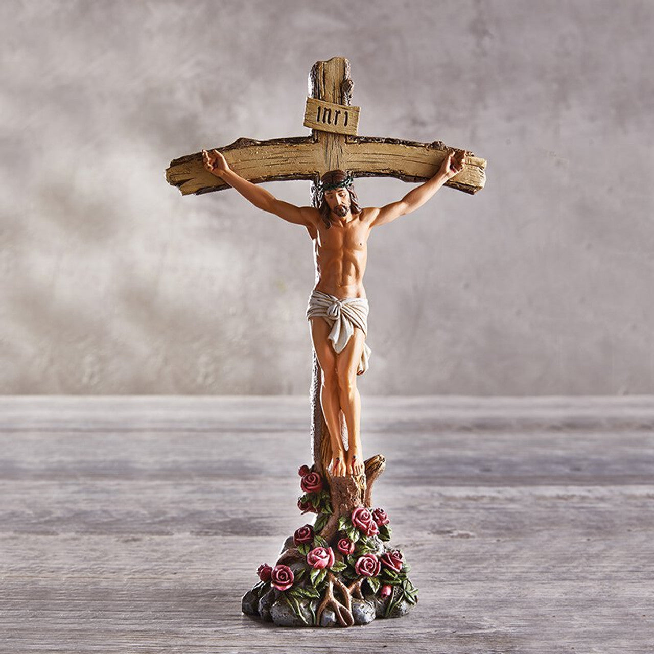 Roses Crucifix by Michael Adams
