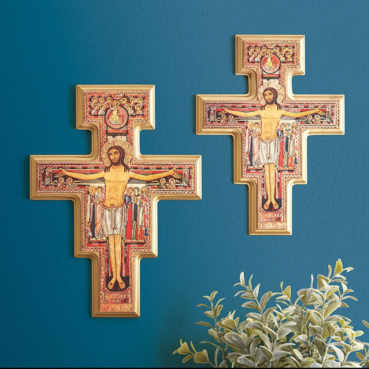 Saint Damiano Wood Crucifix (J5504)