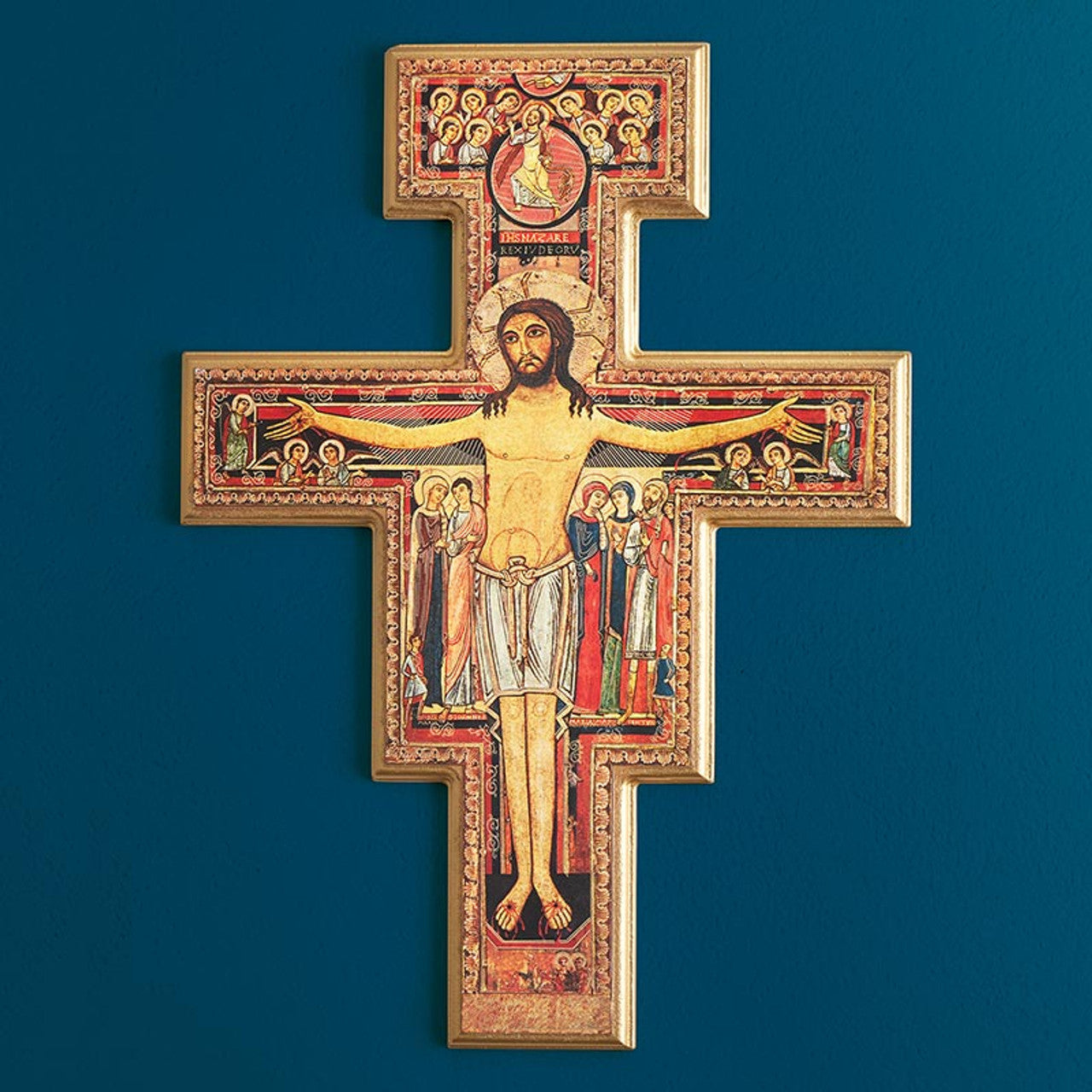Saint Damiano Wood Crucifix (J5506)