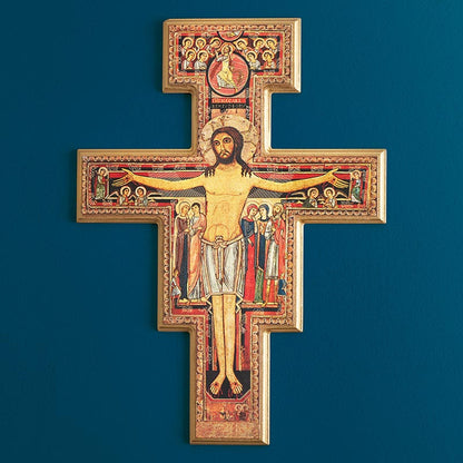 Saint Damiano Wood Crucifix (J5506)