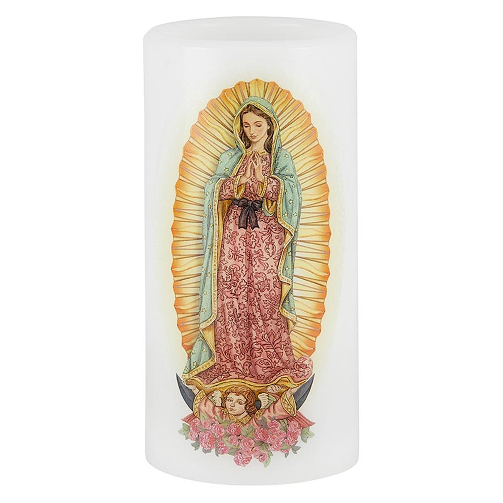 Our Lady of Guadalupe Flickering Flameless Devotional Candle