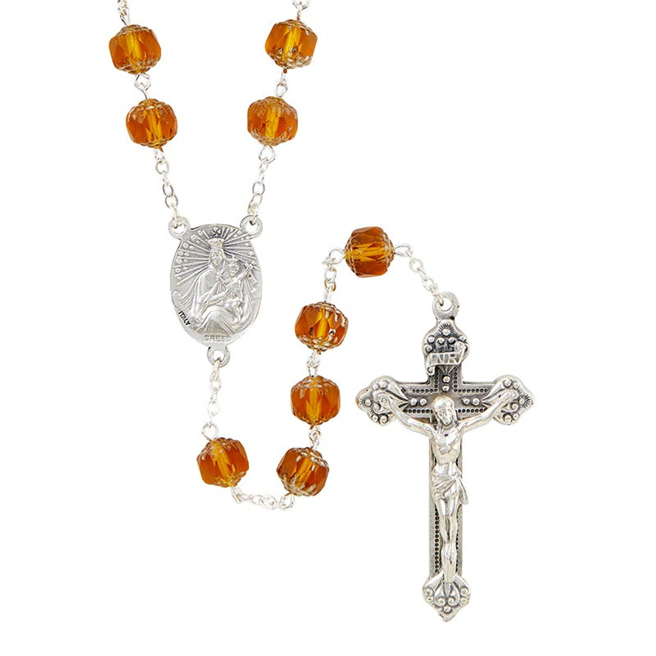 La Verna Collection - Topaz Orange Rosary