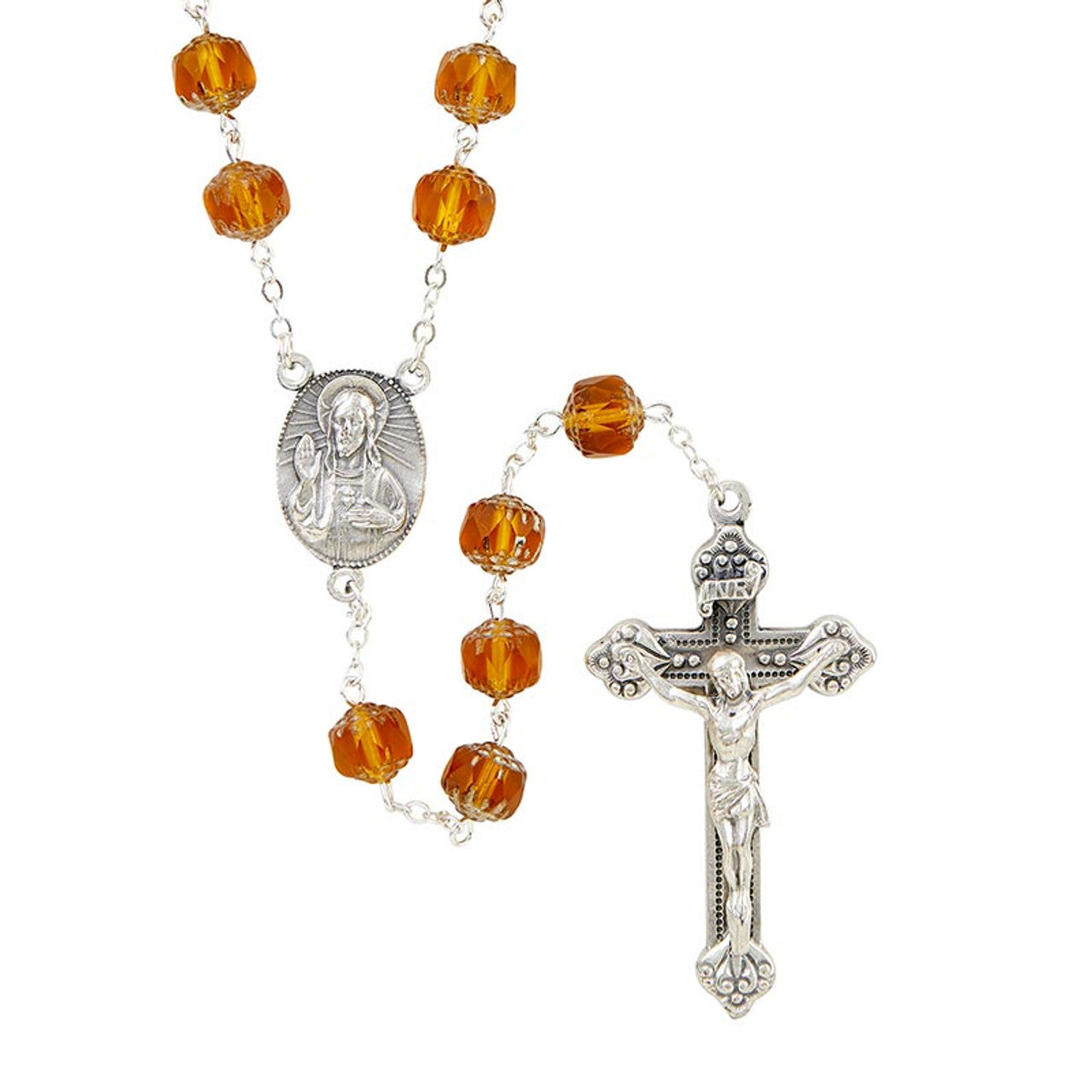 La Verna Collection - Topaz Orange Rosary
