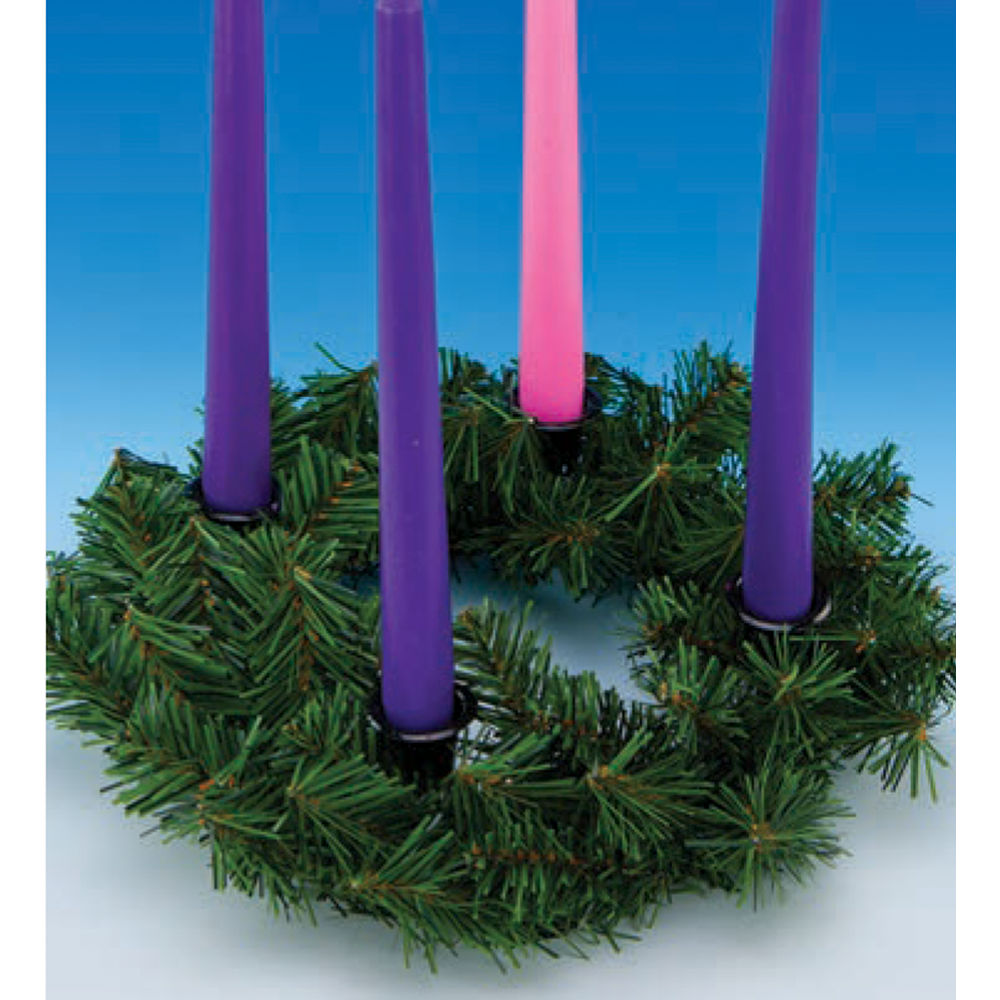11" Traditional Advent Wreath with Foliage