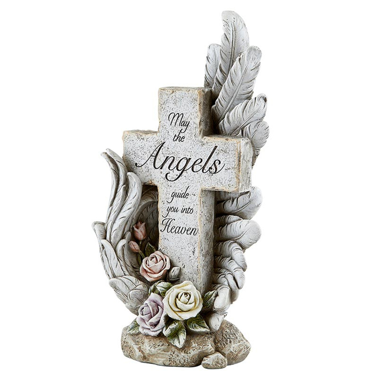 May The Angels Guide You Into Heaven Cross Figure
