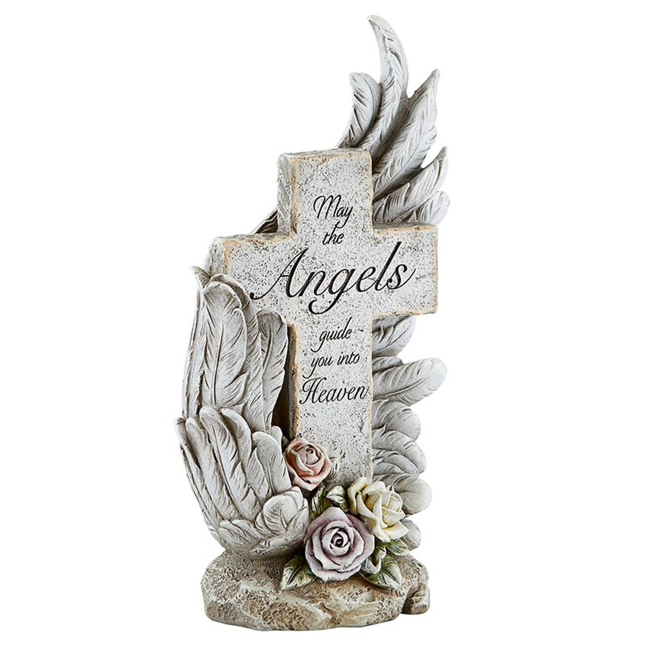 May The Angels Guide You Into Heaven Cross Figure