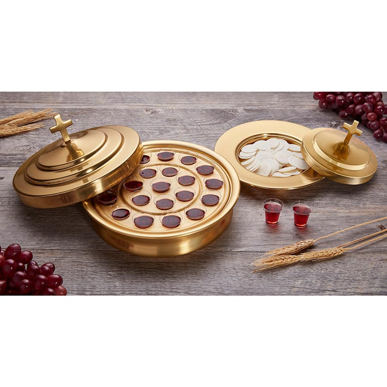 Brass-Tone Aluminum Small Communion Tray Cover
