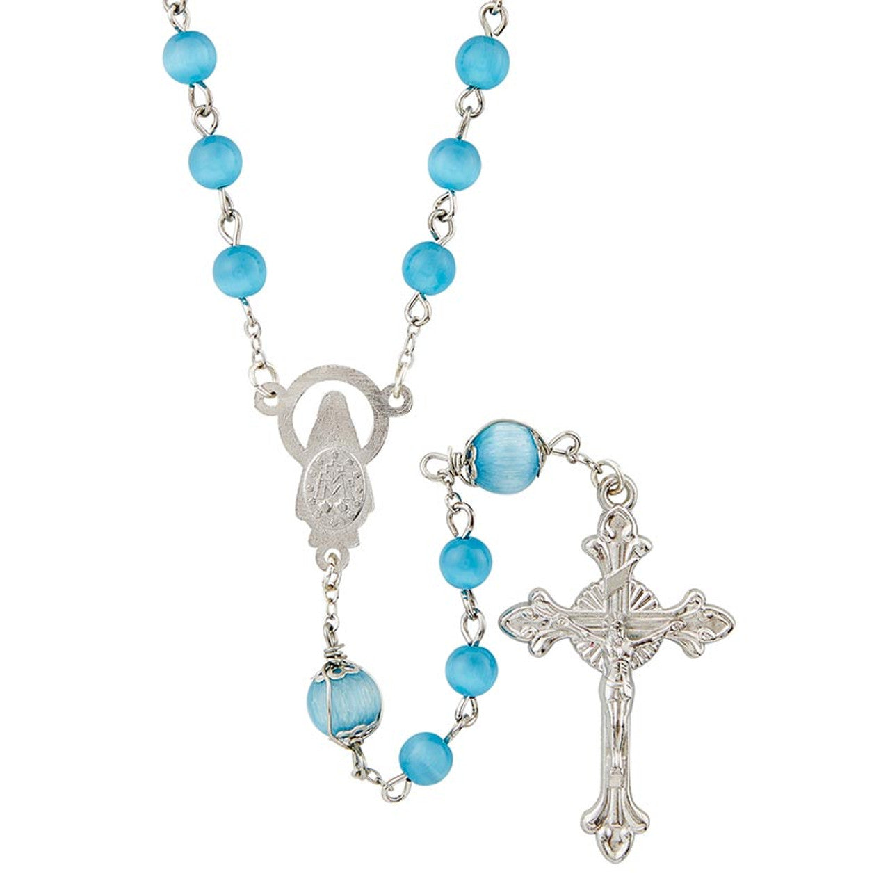 Wire Wrapped Rosary - Miraculous