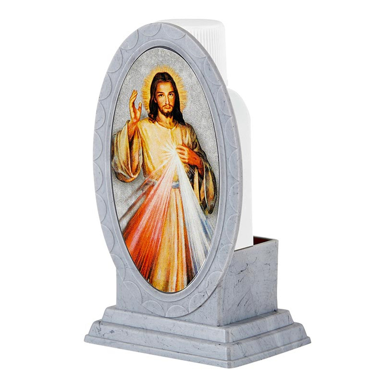 Holy Water Bottle with Holder - Divine Mercy