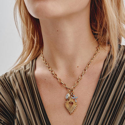 Sacred Heart Charm Necklace