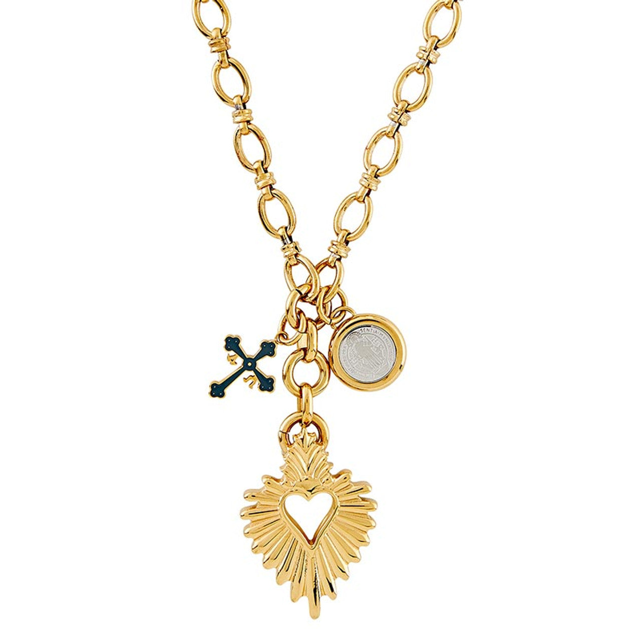 Sacred Heart Charm Necklace
