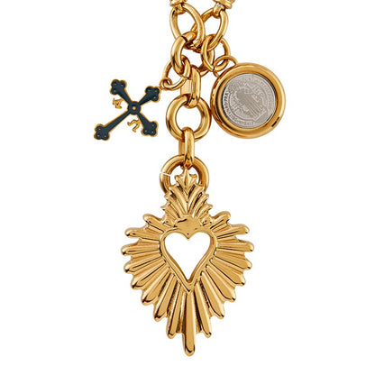 Sacred Heart Charm Necklace
