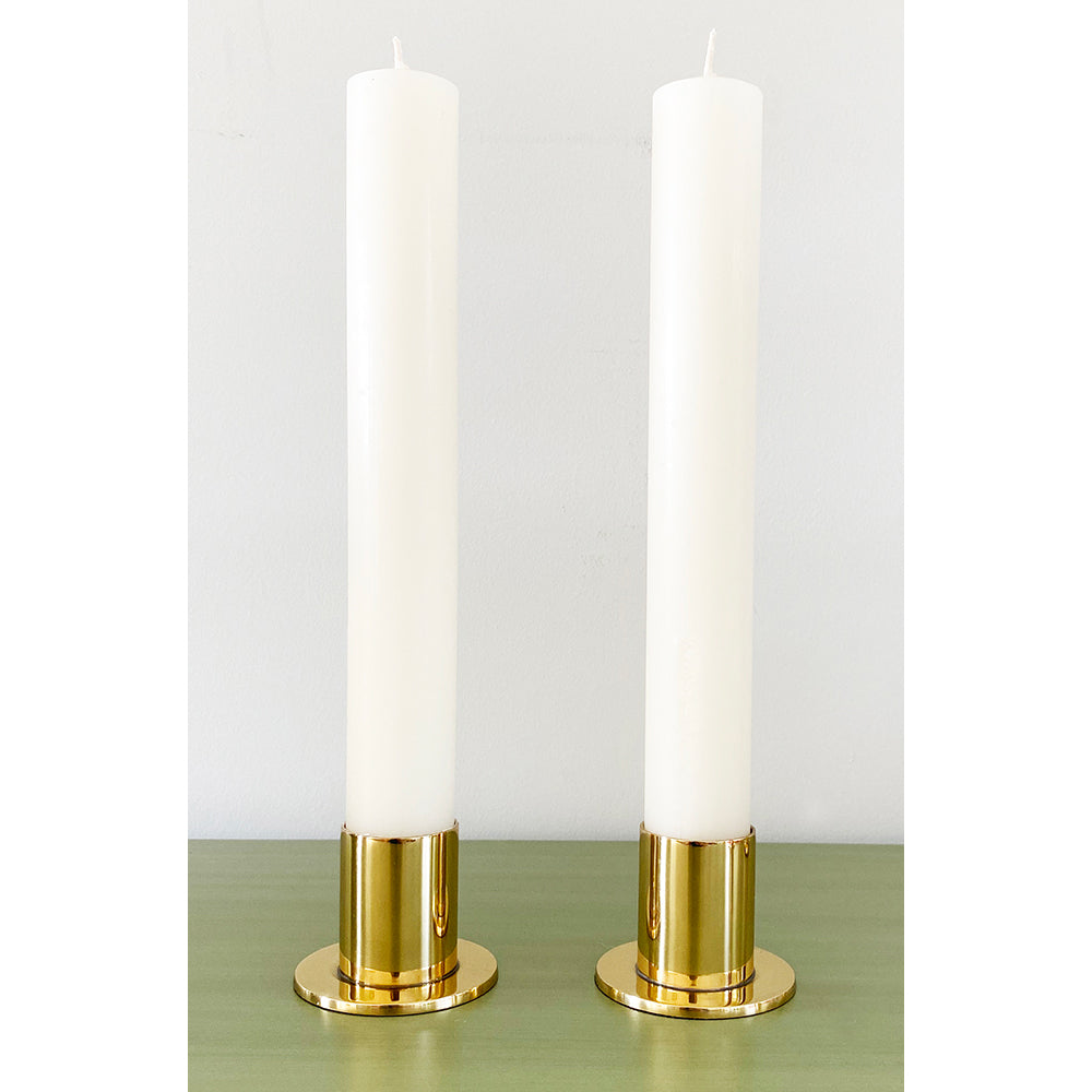 1.5" Diameter Solid Brass Candle Holder