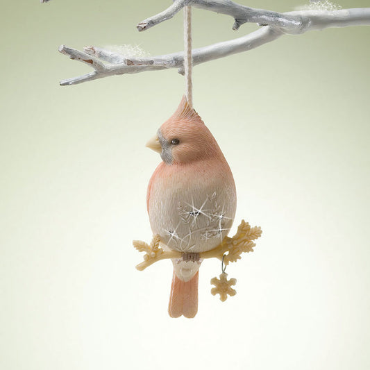 Faith Cardinal with Snowflake Christmas Hanging Ornament