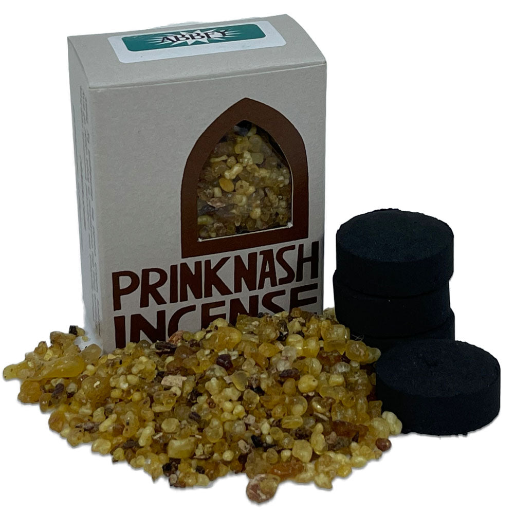 Abbey incense, 1.7 oz box with charcoal