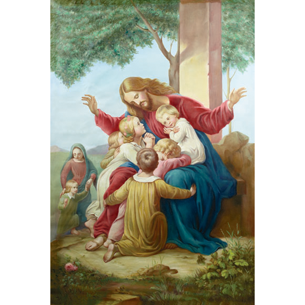 Christ With Children Banner