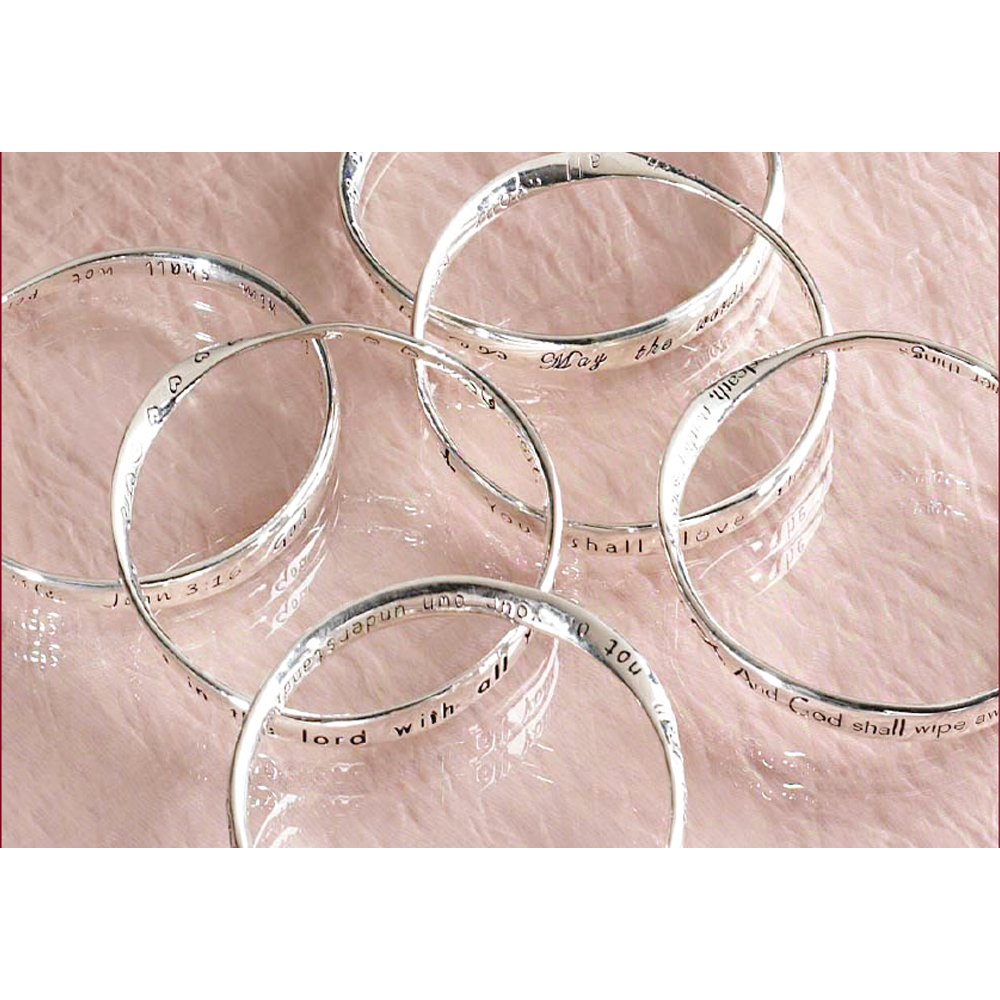 Silver Plated Twisted Bangles