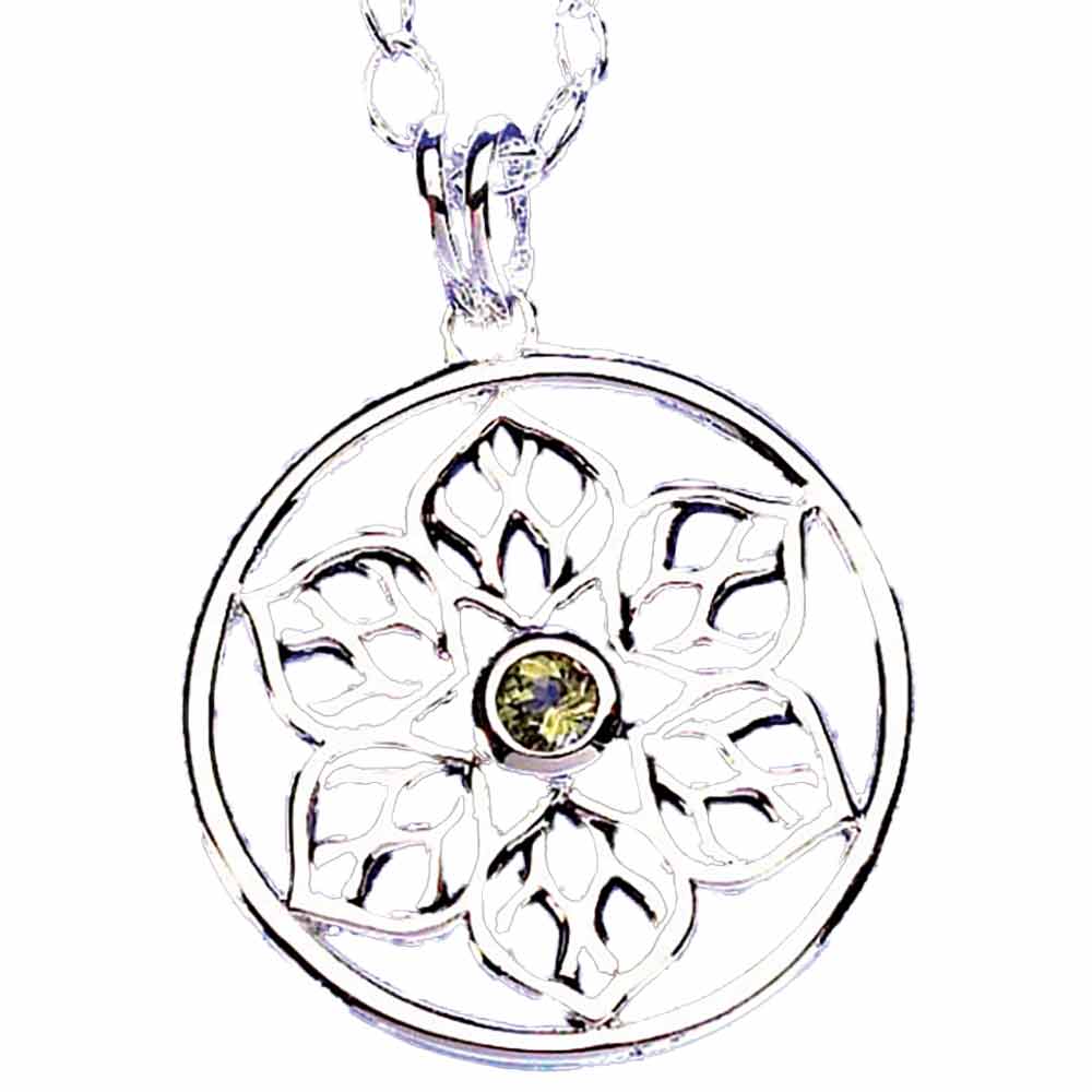 Rose Window with Peridot Necklace