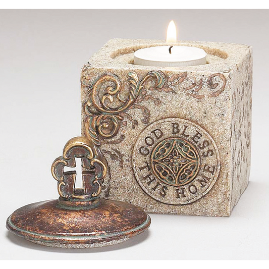 God Bless This Home Votive Holder