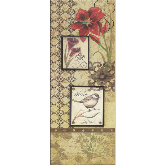 Believe Floral Collage Plaque