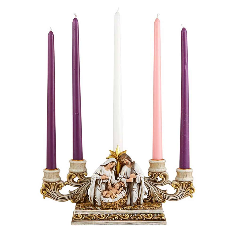 Nativity Scene Advent Candleholder