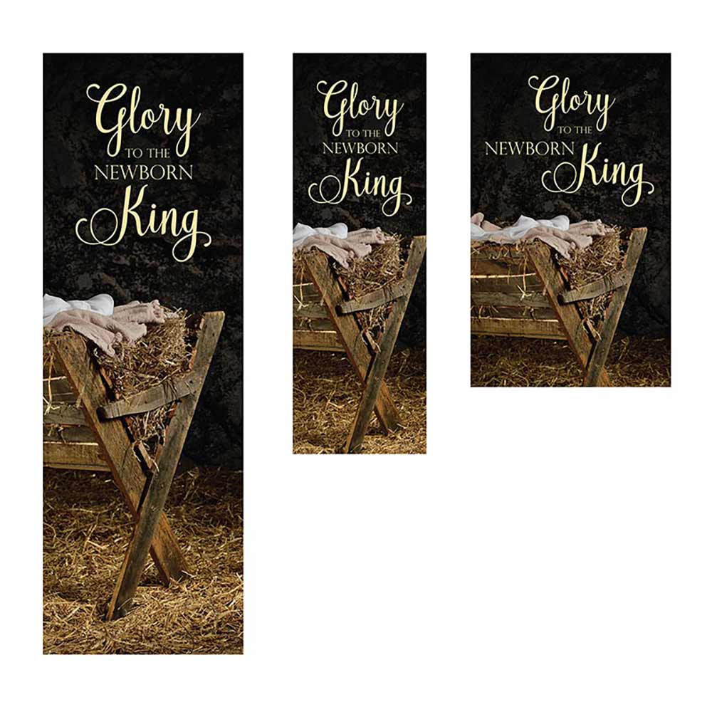 Glory to The Newborn King Banner - Available in 2 sizes