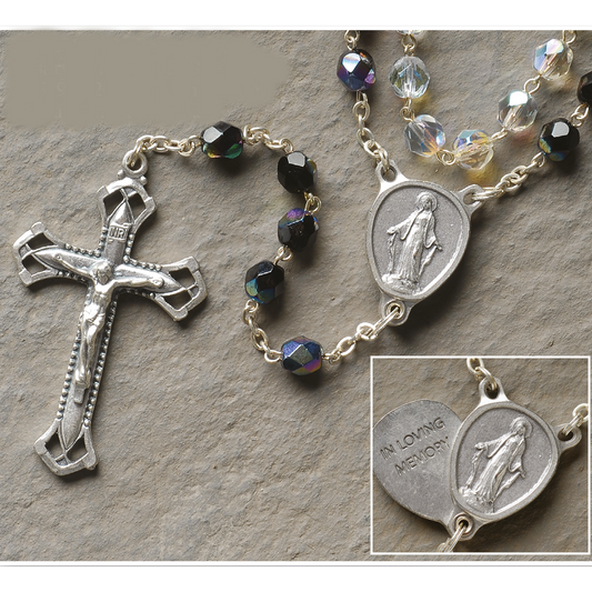 Bereavement Rosary in Black or Clear