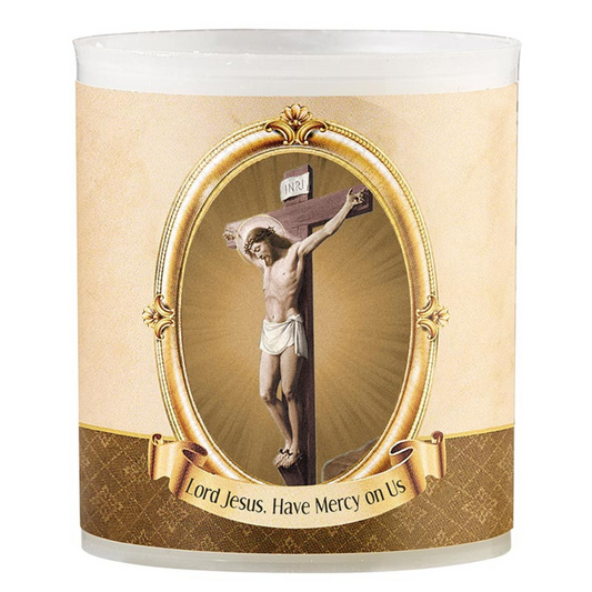 Crucifixion Devotional Votive Candles - Pack of 4
