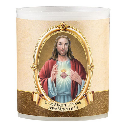 Sacred Heart Devotional Votive Candles - Pack of 4
