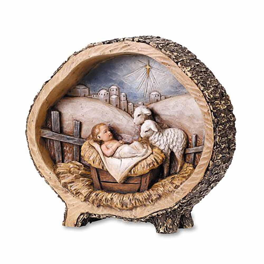 Baby Jesus with Lamb Figurine