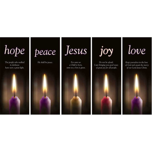 5 Piece Advent Candle Series Banner Set