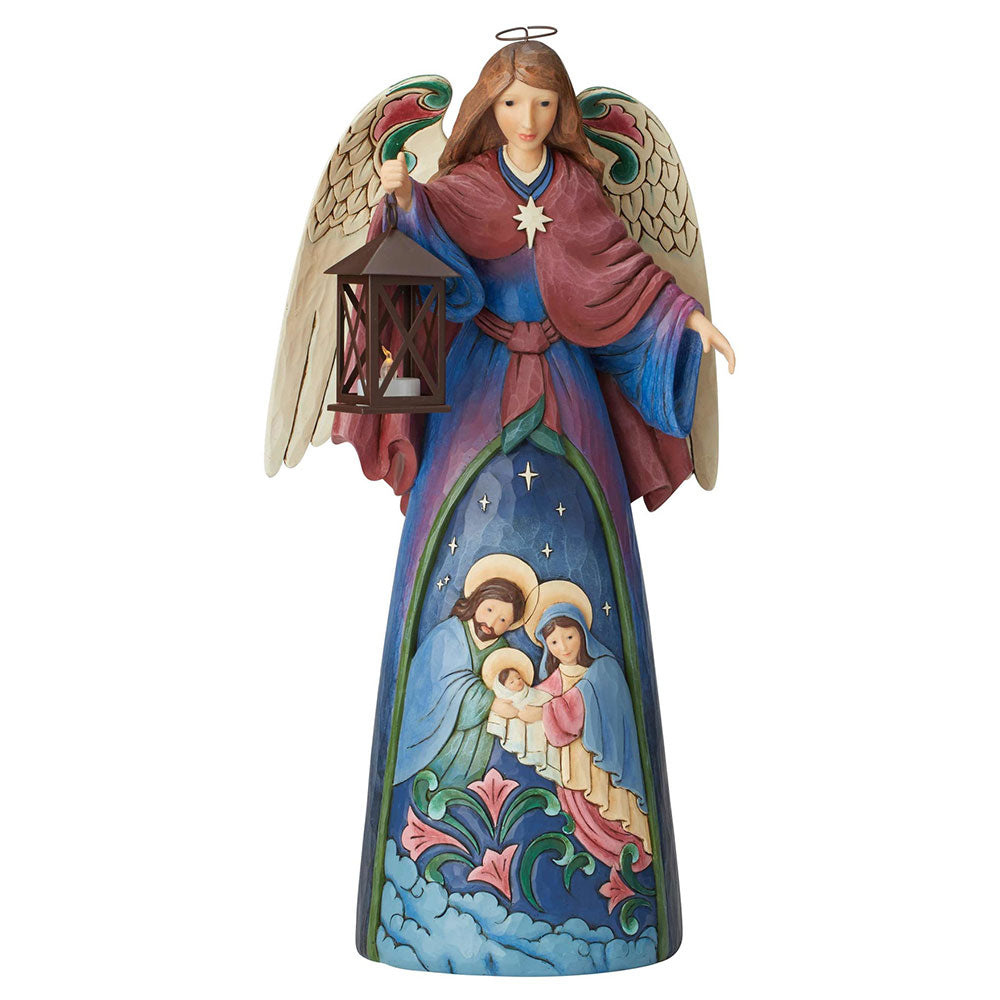 Lighted Angel with Holy Scene