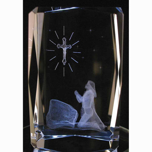 Laser Engraved Crystal Christ of Mt Olive