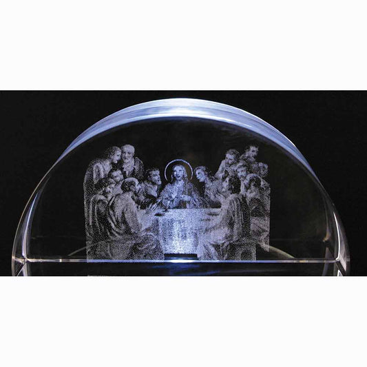 Laser Engraved Crystal Last Supper