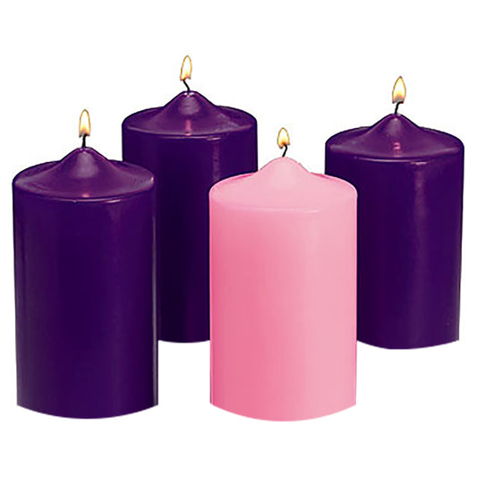 Advent Pillar Candles 3" x 6"
