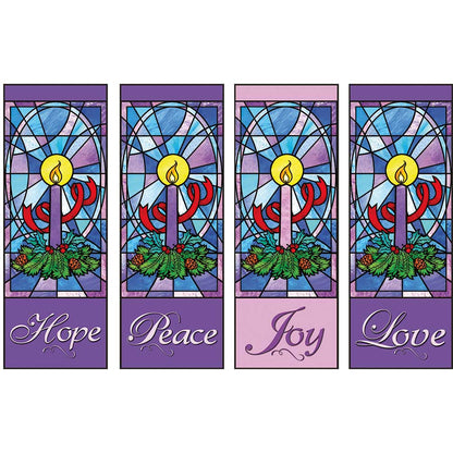 Celebrate Advent Candle Series Banners - 4 Piece Set